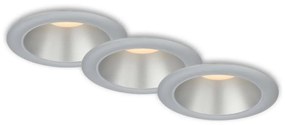Briloner 7041-034-KÉSZLET 3x LED Fürdőszobai beépíthető lámpa LED/4,9W/230V ezüst