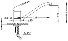 ALVEUS SETA259 - Konyhai mosogató BASIC+mosogatócsaptelep RIVIERA 14,8cm szatén/króm