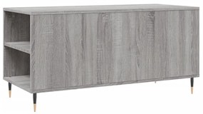 szürke sonoma színű szerelt fa dohányzóasztal 102x44,5x50 cm