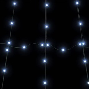 LED Karácsonyfák talajráccsal Hideg fehér 180 cm Fém