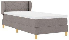 Boxspring Ágy Matracra Taupe Színben, 90x200 cm, Szövet