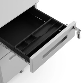 ATE fém irodai tároló 390 x 600 x 500 mm, szürke