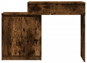 füstös tölgy színű LED-es fésülködőasztal 115 x 37 x 110,5 cm