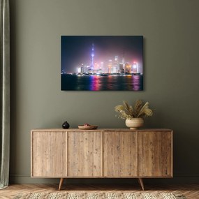 Éjszakai Shanghai képe (90x60 cm)
