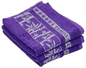 Bambusz törölköző BAMBOO 50x90 cm lila, 70% bambuszszál | 30% pamut