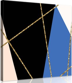Vászonkép 40x40 Geometrikus minta absztrakt minimalizmus arany vonalak kontraszt