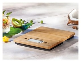 Leifheit Digitális konyhai mérleg, bambusz, LCD képernyő,