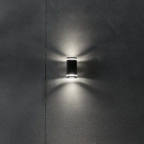 Kanlux 38886 - Kültéri fali lámpa ZEVI 2xGU10/10W/230V IP54 fekete