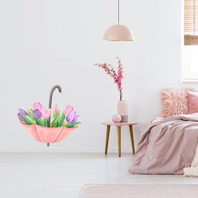 PIPPER. Textil falmatrica "Esernyő tulipánokkal"