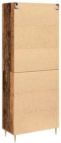 Szekrény régi fából 69.5x34x180 cm, műszaki fa