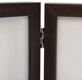 világosbarna háromszárnyas fényképkeret 22x15 cm + 2x(10x15 cm)