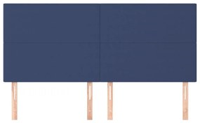 4 db kék szövet fejtámla 100x5x78/88 cm