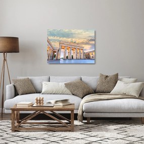 Kép - Brandenburgi kapu, Berlin, Németország (üvegen) (70x50 cm)