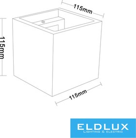 UNIVERSO Gipsz fali lámpa 1xG9 Max.25w 115x115x115mm IP20 fehér