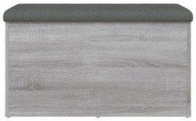 szürke sonoma színű szerelt fa tárolópad 82 x 42 x 45 cm