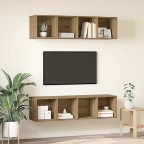 TV szekrény garnitúra 2 pcs kézműves tölgy 37 x 37 x 142.5 cm