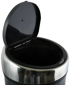 Sötétszürke acél érintésre nyíló szemetes 30 l – MSV