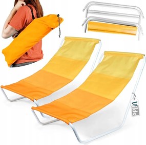 2x Kerti Strand Napozóágy kemping összecsukható hordozható fotel