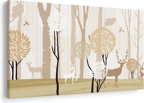 Kép - Illusztrált erdő (90x60 cm)