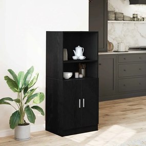 vidaXL fekete szerelt fa konyhaszekrény 57 x 41,5 x 131,5 cm
