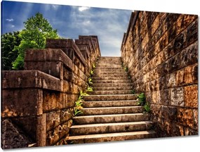 Festmények 120x80 Kőlépcső fal
