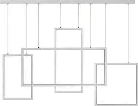 DOMENOLED 531 PROSTOKATY Modern Led Függesztett Lámpa Fehér LED IP20