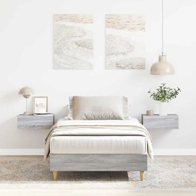 sonoma tölgyszínű szerelt fa ágykeret matrac nélkül 75 x 190 cm