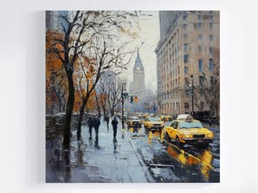 Vászonkép Canvas Város Utca Manhattan New York Taxi 40x40