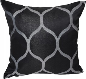 Casablanca párnahuzat 45x45 fekete-ezüst