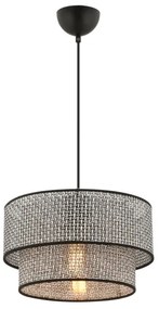 ECHO zsinóros csillár 1xE27/60W/230V szürke/fekete