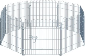 PawHut Kiskutya Börtön Kiskutya Játszótér Kiskutya Kerítés Játszótér Kiskutya Kapu Állatoknak 8 darab W63 x H60 cm | Aosom