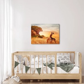Kép - Zsiráfok Afrikában (70x50 cm)