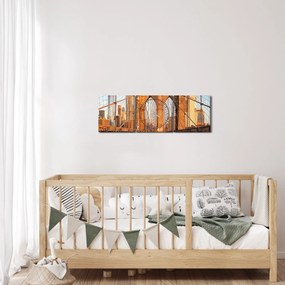 Kép - Brooklyn híd (órával) (90x30 cm)