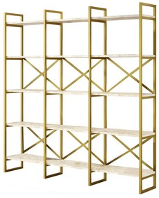Vento Triple Marble and Gold polc, L