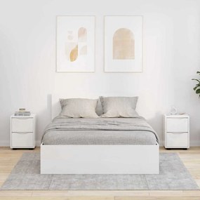 Éjjeliszekrények 2 pcs Magas Fényű Fehér 30,5 x 30 x 43 cm
