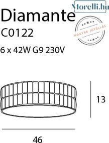 Mennyezeti Lámpa Króm DIAMANTE MAXLIGHT C0122