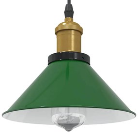 függesztéklámpa magassága állítható E27 fényes zöld Ø22cm fém