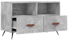 betonszürke szerelt fa TV-szekrény 80 x 36 x 50 cm