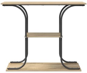 Konzolasztal polcokkal sonoma tölgy 101 x 35 x 80.5 cm Faanyag