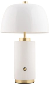 Fehér LED dimmelhető asztali lámpa fém búrával (magasság 30 cm) Freya – Leitmotiv