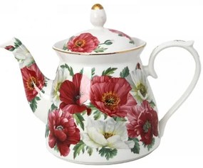 Pipacsos porcelán teáskanna 1 literes