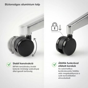Ergonomikus irodai szék fekete hálós VECTOR