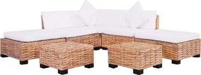 vidaXL 18 részes természetes rattan kanapészett