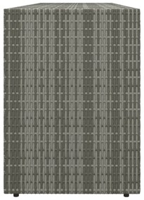 szürke polyrattan kerti tárolószekrény 198 x 55,5 x 80 cm