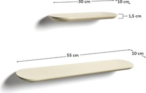 Bézs polc készlet 2 db-os 55 cm Arely – Kave Home