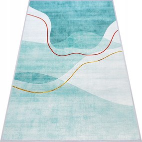 Konyhaszőnyeg 80x160 Nappaliba Modern Menta Zöld Járdaszőnyeg