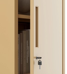 Irodai irattartó szekrény ALEX, 450 x 1850 x 400 mm, Fresh Style: bézs