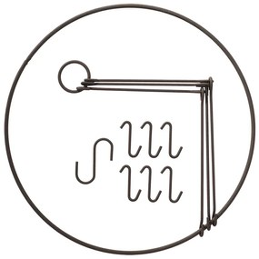 Fűszernövény és virágszárító akasztó, 35 cm átmérőjű