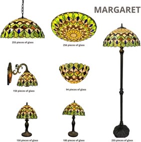 Brilagi - Tiffany vitrázs asztali lámpa MARGARET 1xE14/40W/230V