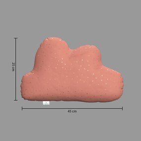 Oya felhő alakú díszpárna – Terrakotta színben (45 x 28 cm)